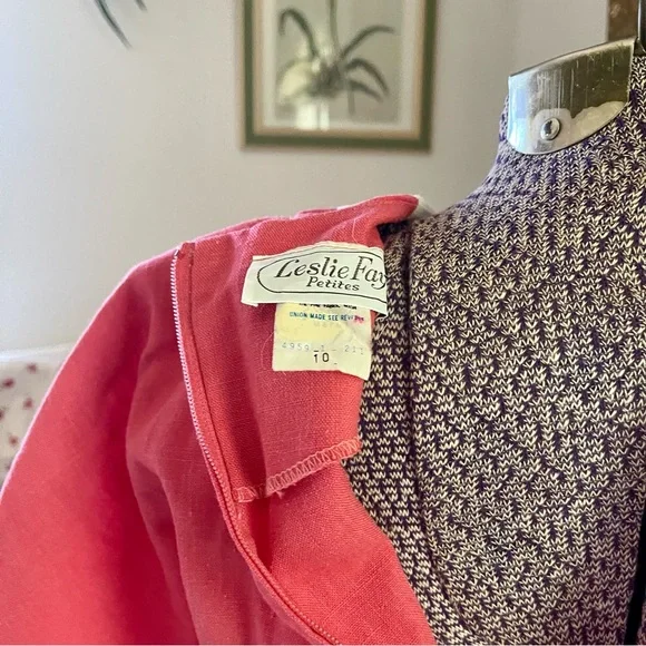 Vintage 80s color block dress - Picture 8 of 11